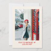 Hand getrokken rode boog Martini 30e foto verjaard Kaart (Achterkant)