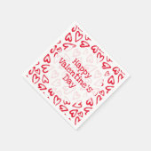 Hand getrokken rode harten Valentijnsdag Servet (Hoek)