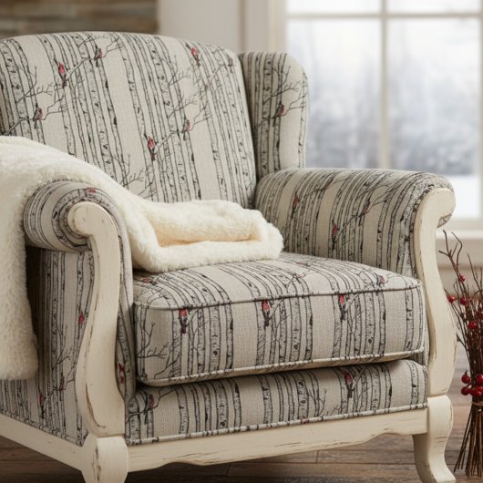 Hand getrokken rode kardinalen neergestreken op be stof