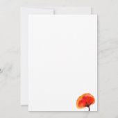 Hand-getrokken rode klaproos bloem illustratie kaart (Achterkant)