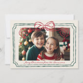 Hand getrokken rood en groene boog Lijst Feestdagenkaart (Voorkant)