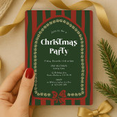  Hand Getrokken Rood & Groen Kerstfeest Kaart