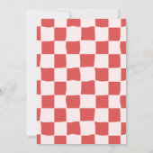 Hand getrokken rood roze kerstfeest kaart (Achterkant)