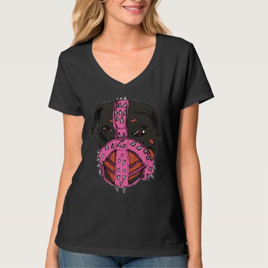 Hand getrokken Rottweiler 31 T-shirt (Voorkant)