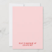 Hand getrokken roze boog 21e Coquette verjaardagsf Kaart (Achterkant)