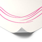 Hand getrokken roze boog lijst vrijgezellenfeest w poster (Hoek)