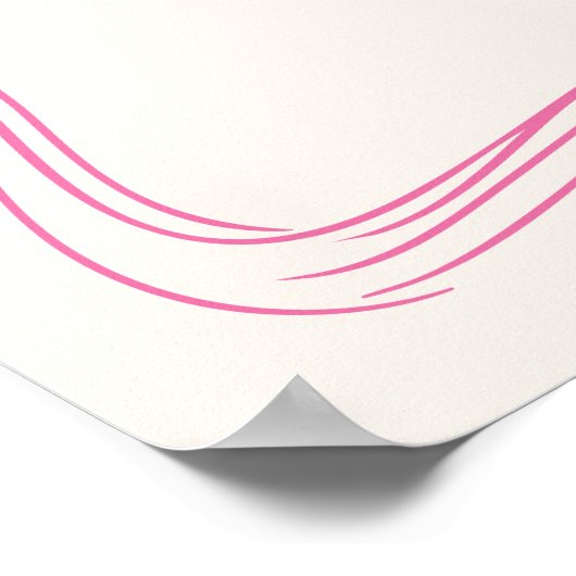 Hand getrokken roze boog lijst vrijgezellenfeest w poster (Hoek)