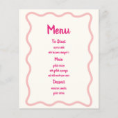 Hand getrokken roze golvende rand Vrijgezellenfees (Voorkant)