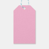 Hand getrokken roze groene kerst krans bogen cadeaulabel (Achterkant)