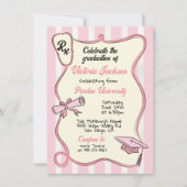 Hand getrokken roze medisch recept Afstuderen Kaart (Voorkant)