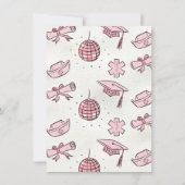 Hand getrokken Roze Medische Disco Ball Afstuderen Kaart (Achterkant)