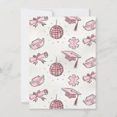 Hand getrokken Roze Medische RN Disco Ball Afstude Kaart (Achterkant)