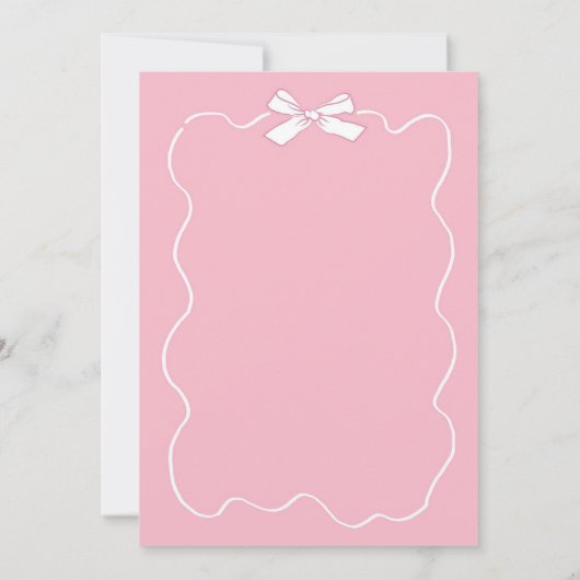 Hand getrokken roze Poppin Bottles Baby shower Kaart (Achterkant)