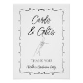 Hand getrokken Roze & Rood Afstuderen Kaarten & Ge Perfect Poster (Voorkant)