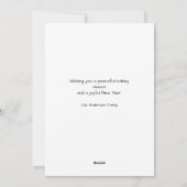 Hand getrokken rustieke open haard Noel Christmas Feestdagenkaart (Achterkant)