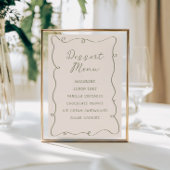 Hand getrokken Sage Green Lijst Dessert Menu Poster