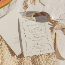 Hand getrokken salie bruids brunch