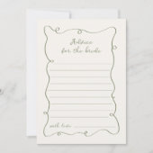 Hand getrokken salie groen Lijst advies Kaart (Voorkant)