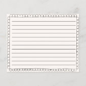 Hand getrokken scallop doodle douche recept kaart (Achterkant)