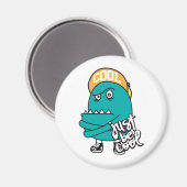 Hand getrokken schattig monster illustratie magneet (Voorkant / Achterkant)