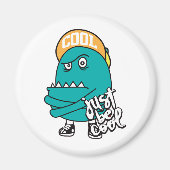 Hand getrokken schattig monster illustratie magneet (Voorkant)