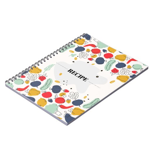 Hand-getrokken Schattige Recept Notitieboek (Linkerzijde)