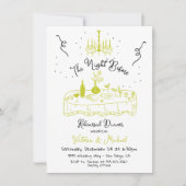 Hand getrokken schets de avond voor repetitie dine kaart (Voorkant)