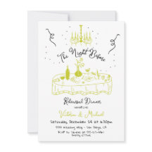 Hand getrokken schets de avond voor repetitie dine