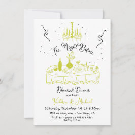 Hand getrokken schets de avond voor repetitie dine kaart