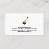 Hand getrokken schilder met gereedschap | verfrol visitekaartje (Achterkant)