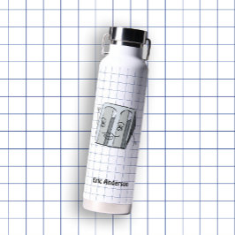 Hand getrokken schoolbenodigdheden slijper waterfles