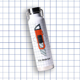 Hand getrokken schoolbenodigdheden snijder waterfles