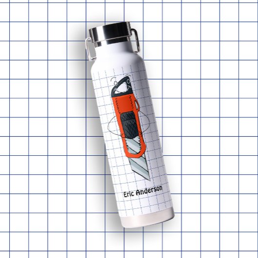 Hand getrokken schoolbenodigdheden snijder waterfles