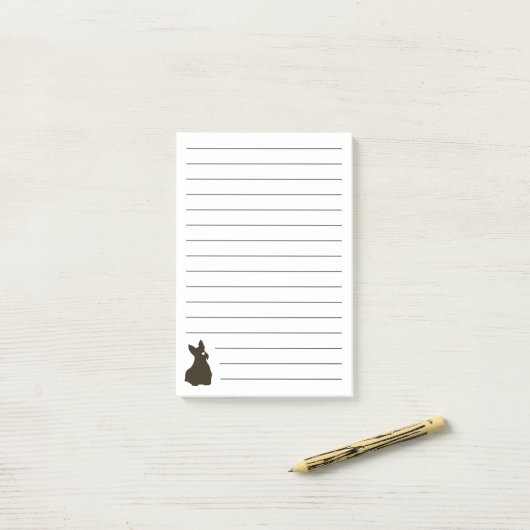 Hand getrokken Scottie Dog Post-it® notes (Op bureau)