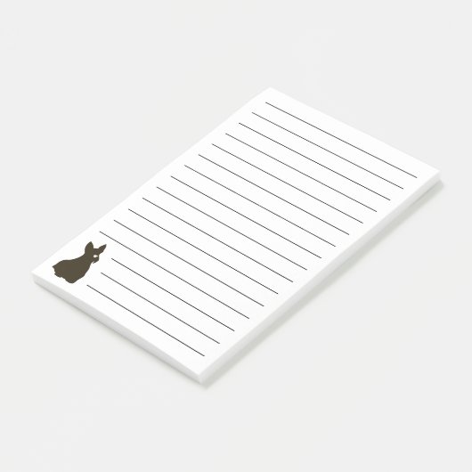Hand getrokken Scottie Dog Post-it® notes (Schuin)