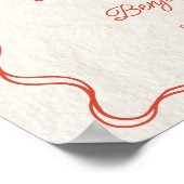  Hand Getrokken Sinaasappel Zwanen Huwelijk Welkom Poster (Hoek)