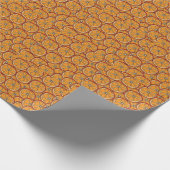 Hand getrokken Sinaasappels: naadloos Cadeaupapier (Hoek)