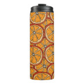 Hand getrokken Sinaasappels: naadloos Thermosbeker (Voorkant)