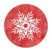 Hand getrokken sneeuwvlok, Abstracte Waterverf Snijplank (Voorkant)