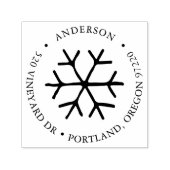 Hand-getrokken Sneeuwvlok retouradres Zelfinktende Stempel (Design)