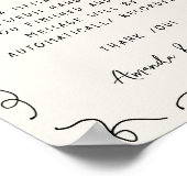 Hand getrokken speelse audio gastenboek bruiloft t poster (Hoek)