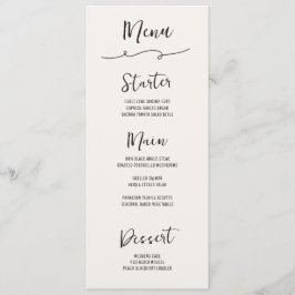 Hand getrokken Squiggle bruiloft Menu