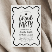 Hand Getrokken Squiggle Lijst Afstuderen Foto Aankondiging