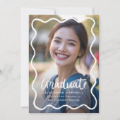 Hand Getrokken Squiggle Lijst Afstuderen Foto Aankondiging (Voorkant)