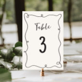 Hand getrokken Squiggle Lijst bruiloft Kaart