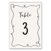 Hand getrokken Squiggle Lijst bruiloft Kaart (Voorkant)