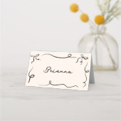 Hand getrokken Squiggle Lijst Place Card Plaatskaartje (Voorkant)