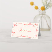Hand getrokken Squiggle Lijst Place Card Plaatskaartje (Voorkant)
