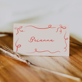 Hand getrokken Squiggle Lijst Place Card Plaatskaartje