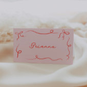 Hand getrokken Squiggle Lijst Place Card Plaatskaartje